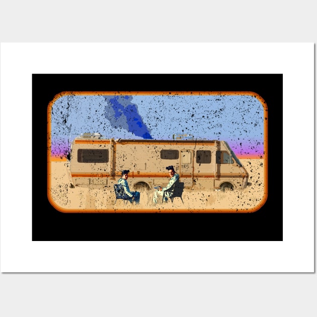 Breaking Bad RV Distressed Texture Wall Art by DavidLoblaw